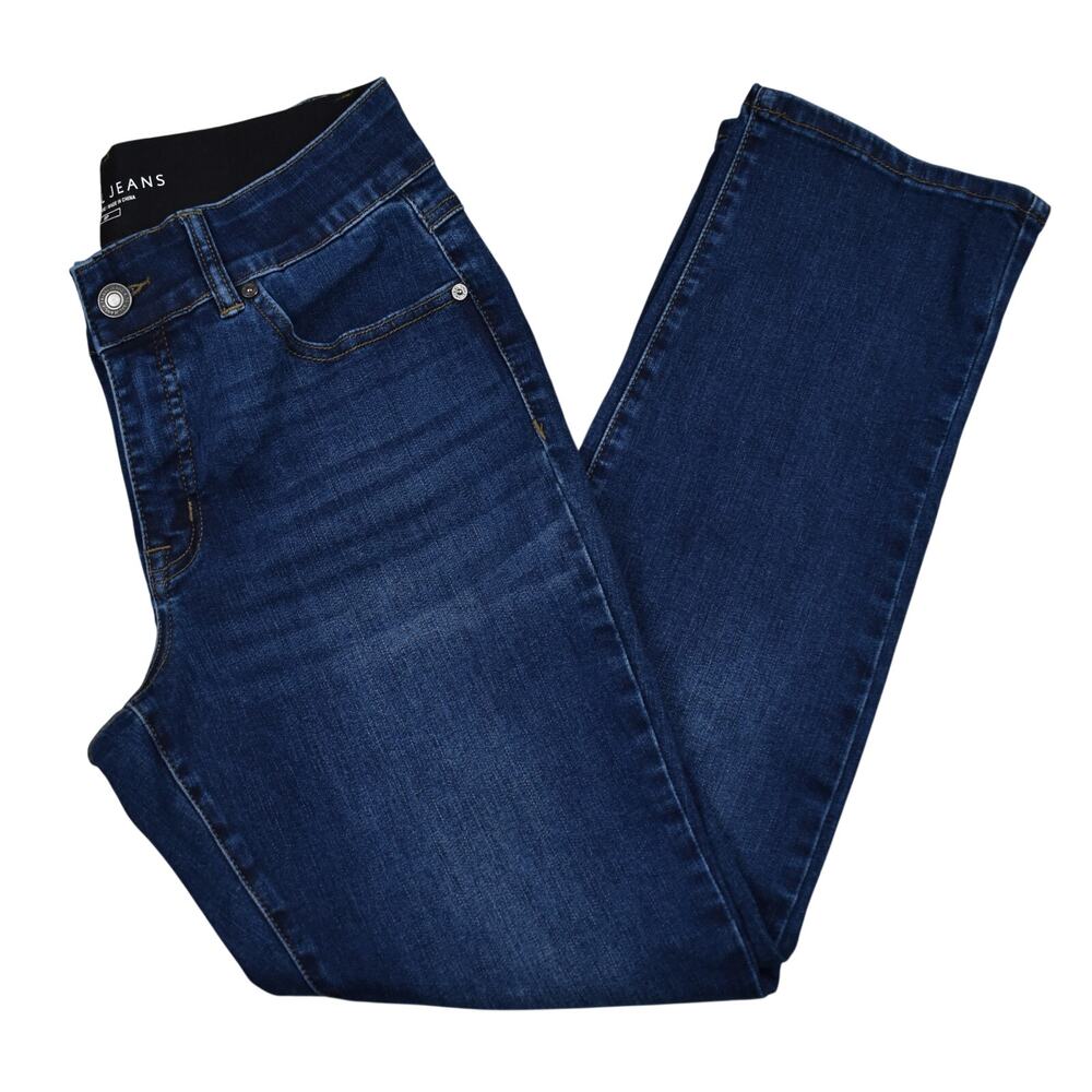 Tribal Jeans Sophia Women's 8P 8 Petite Curvy Straight Leg Blue Stretch Denim
